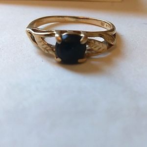 Maui divers jewelry black coral 14k gold ring